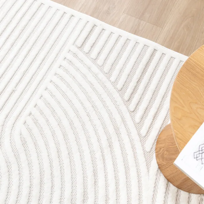 Teppich Modern - Nori Curves Weiß