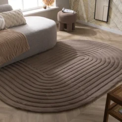 Teppich Organisch - Flowy Arch Taupe