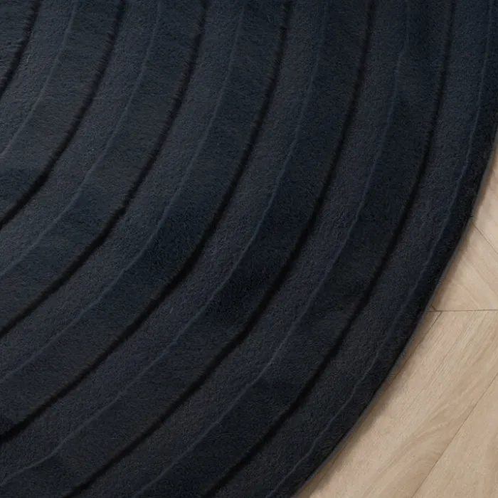 Teppich Organisch - Flowy Lines Anthrazit