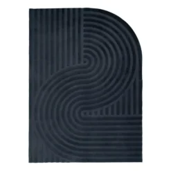 Teppich Organisch - Flowy Wavy Anthrazit