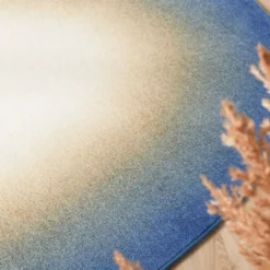 Teppich Organisch - Mellow Blau Gelb