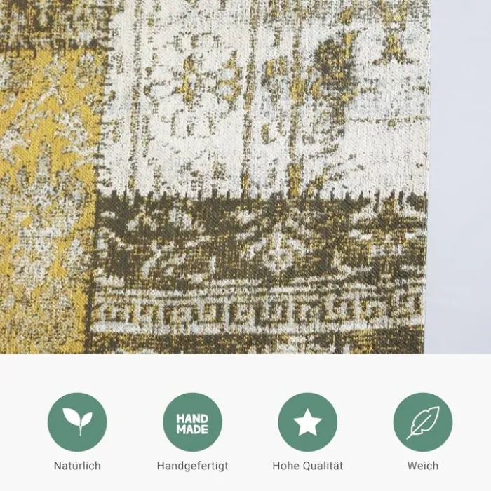 Teppich Patchwork - Dreams Gelber Ocker