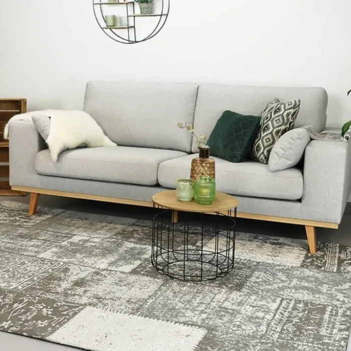 Teppich Patchwork - Dreams Grau