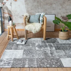 Teppich Patchwork - Dreams Grau