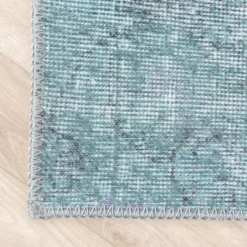 Teppich Patchwork - Estate Blau Grün