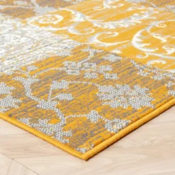 Teppich Patchwork - Famous Ocker