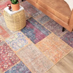 Teppich Patchwork - Moods Rot No.16
