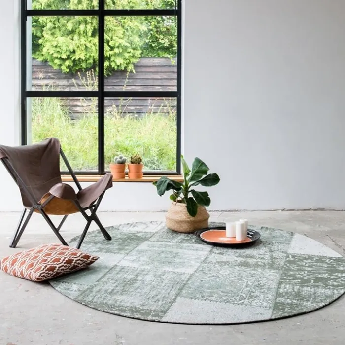 Teppich Patchwork Rund - Dreams Grün