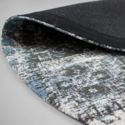 Teppich Patchwork Rund - Dreams Grau Blau