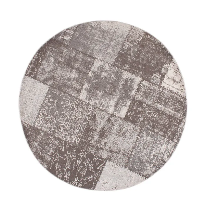 Teppich Patchwork Rund - Dreams Grau