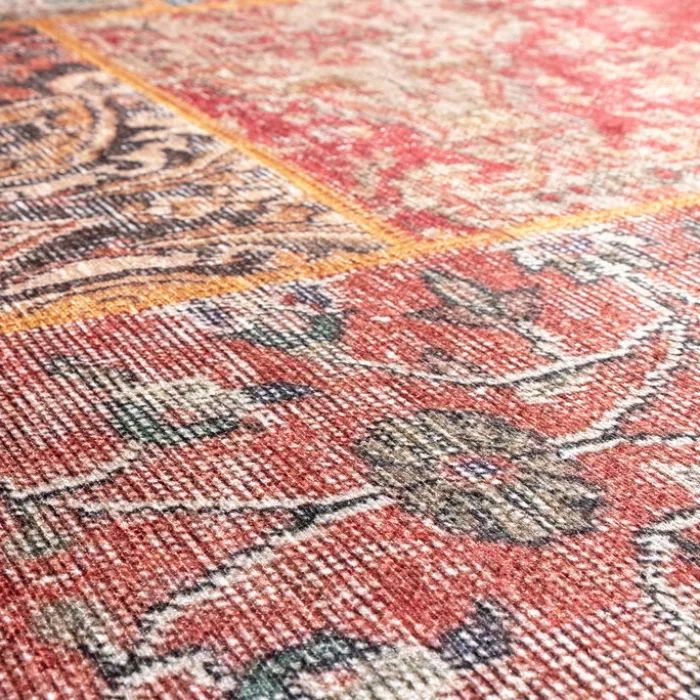 Teppich Patchwork Rund - Moods Rot No.16