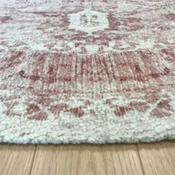 Teppich rund vintage - Kyra Medaillon Rosa