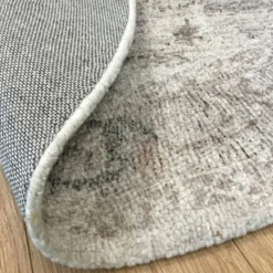 Teppich rund vintage - Kyra Medaillon Taupe