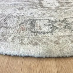 Teppich rund vintage - Kyra Medaillon Taupe