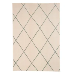 Teppich Skandinavisch - Odin Lines Creme Grün