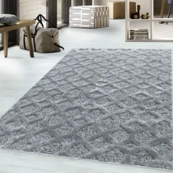 Teppich Skandinavisch - Pitea Tile Grau
