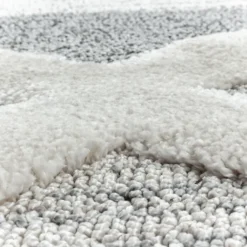 Teppich Skandinavisch - Pitea Lines Grau Creme