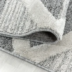 Teppich Skandinavisch - Pitea Lines Grau Creme