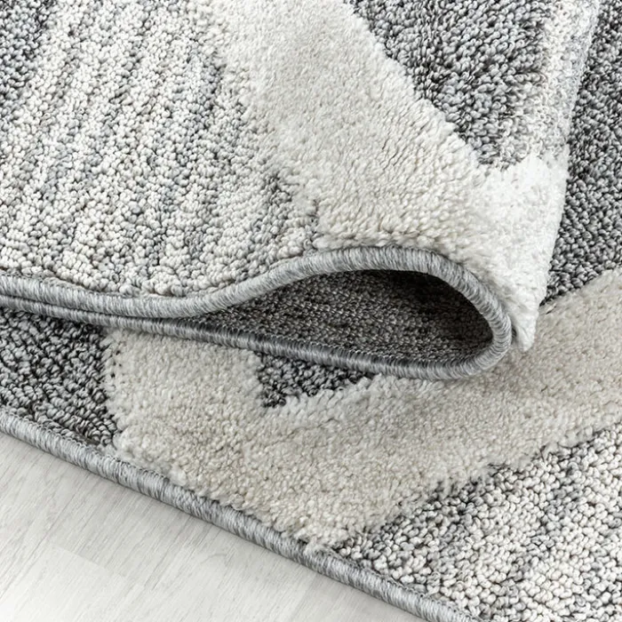 Teppich Skandinavisch - Pitea Lines Grau Creme
