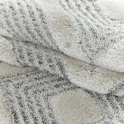 Teppich Skandinavisch Rund - Pitea Ethno Creme Grau