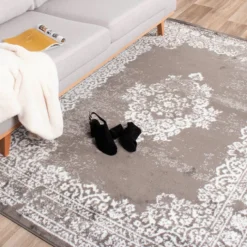 Teppich Vintage - Adore Medaillon Taupe Grau