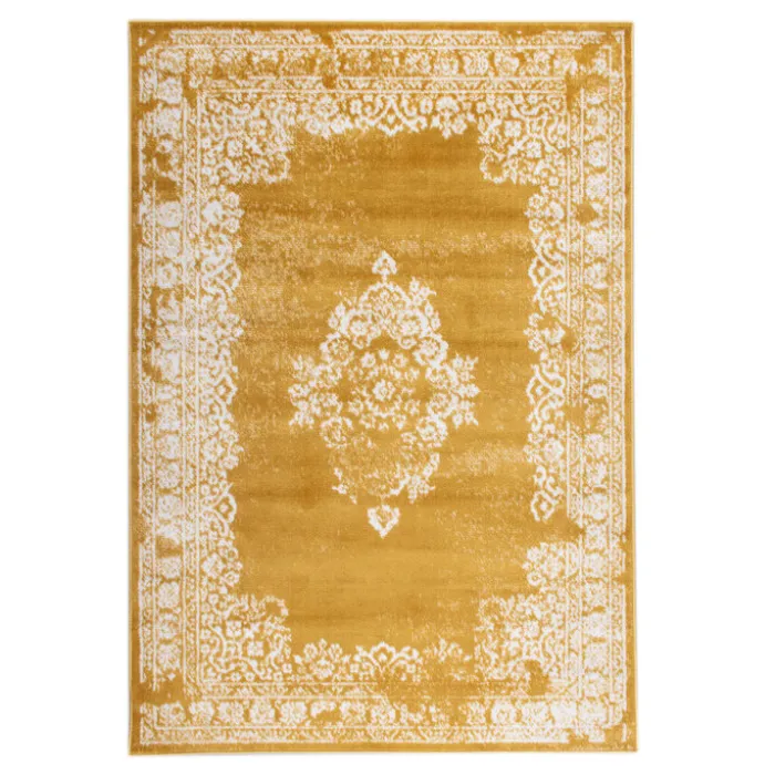 Teppich Vintage - Adore Medaillon Gelb