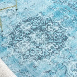 Teppich Vintage - Estate Medaillon Hellblau
