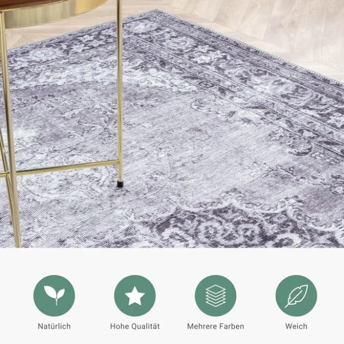 Teppich Vintage - Estate Medaillon Grau