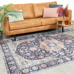 Teppich Vintage - Imagine Medaillon Blau