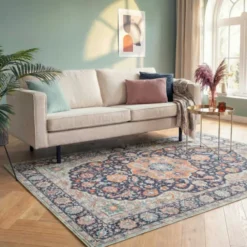 Teppich Vintage - Imagine Medaillon Blau