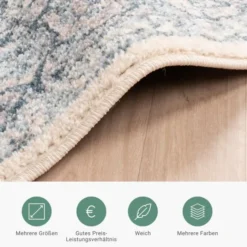Teppich Vintage - Inspire Blau Creme 218