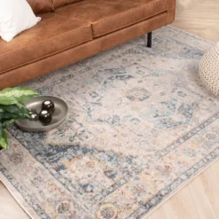Teppich Vintage - Inspire Creme Blau 217