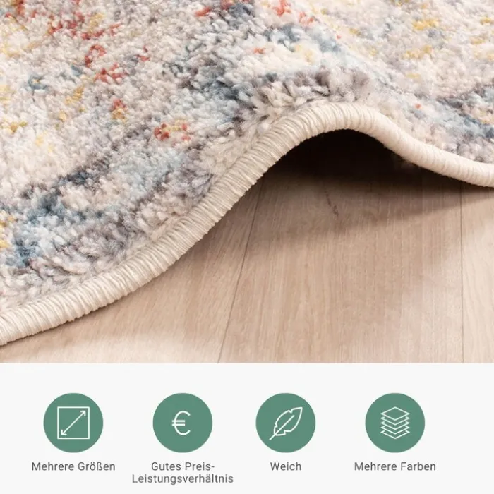 Teppich Vintage - Inspire Creme Blau 217