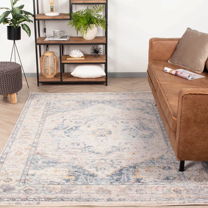 Teppich Vintage - Inspire Creme Blau 217