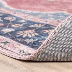 Teppich Vintage - Lily Medaillon Rot Rosa