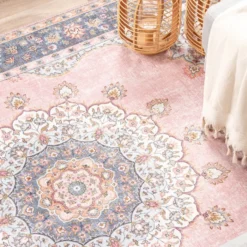 Teppich Vintage - Lily Medaillon Rosa