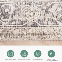 Teppich Vintage - Lugan Hellbraun