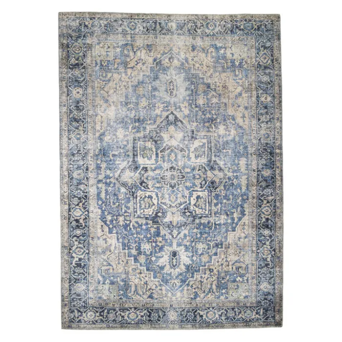 Teppich Vintage - Lugan Taupe Blau