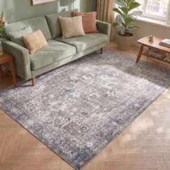 Teppich Vintage - Lugan Taupe Blau