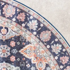 Teppich Vintage Rund - Imagine Oriental Blau