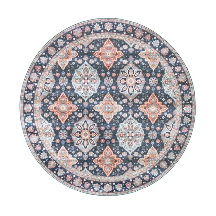 Teppich Vintage Rund - Imagine Oriental Blau