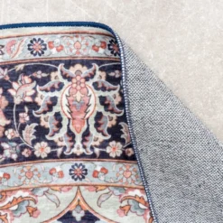 Teppich Vintage Rund - Imagine Medaillon Blau
