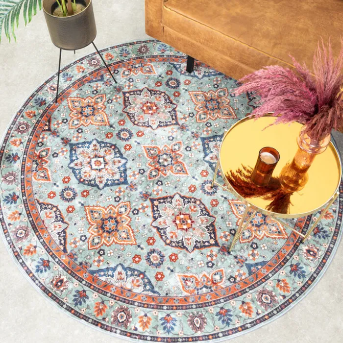 Teppich Vintage Rund - Imagine Oriental Grün