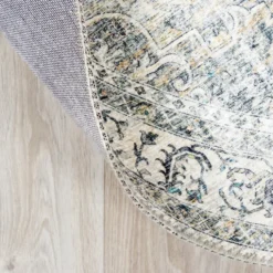 Teppich Vintage Rund - Lago Grau