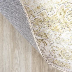 Teppich Vintage Rund - Lago Grün Creme