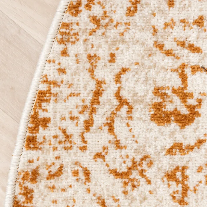 Teppich Vintage Rund - Spring Ethnic Creme Terra