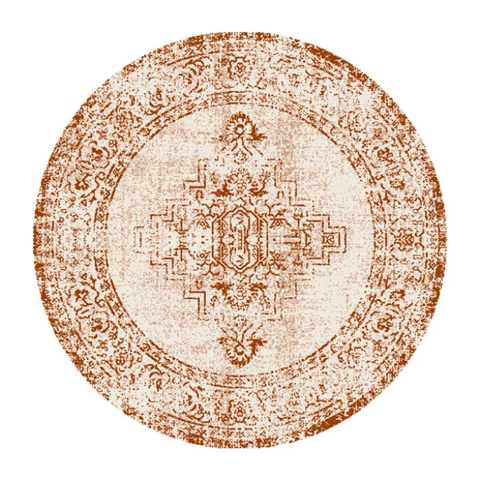 Teppich Vintage Rund - Spring Ethnic Creme Terra