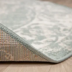 Teppich Vintage Rund - Spring Medaillon Grün Creme