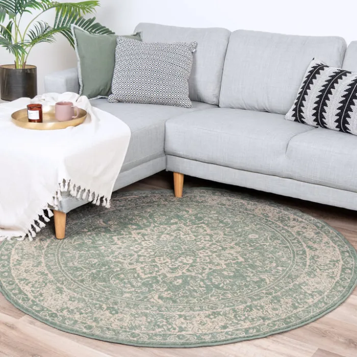 Teppich Vintage Rund - Wonder Oriental Grün