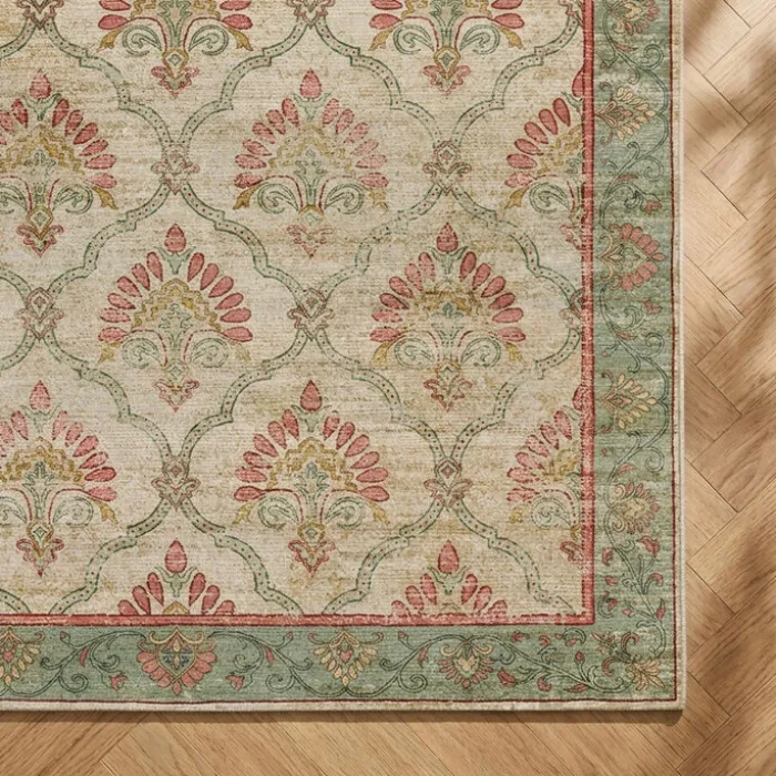 Teppich Vintage - Sage Grid Grün
